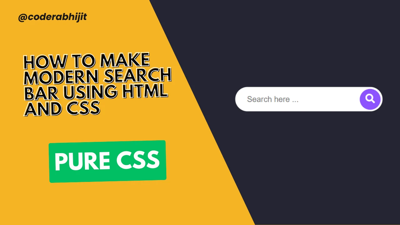 How to make Modern Search Bar using HTML and CSS
