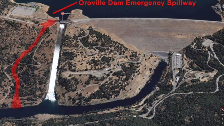 La diga di Oroville sta crollando