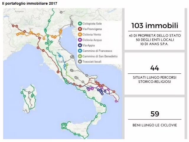 cammini e percorsi mappa