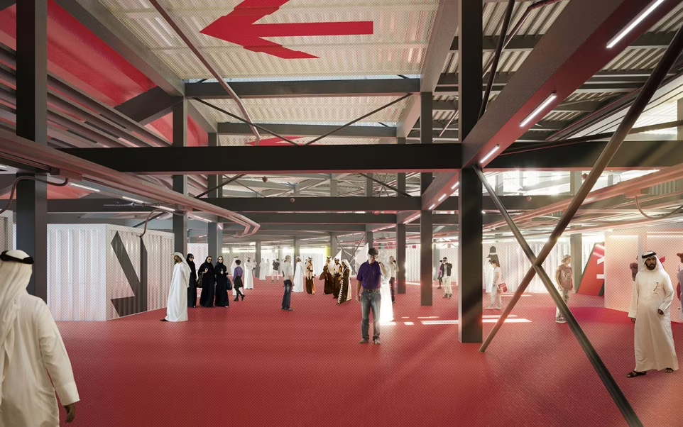 Uno stadio costruito con i container per Qatar 2022