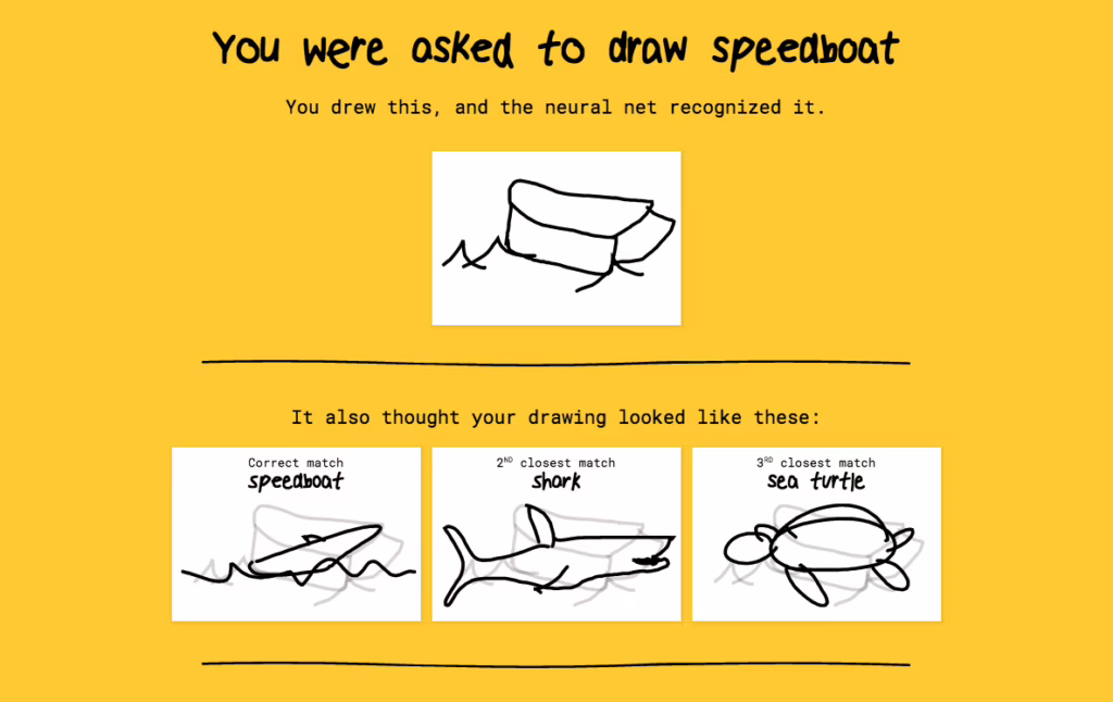 AutoDraw riconosce il tuo disegno, e ti assiste affichè tu possa crearne uno professionale e che rispecchi le tue esigenze, il tutto in pochi secondi!