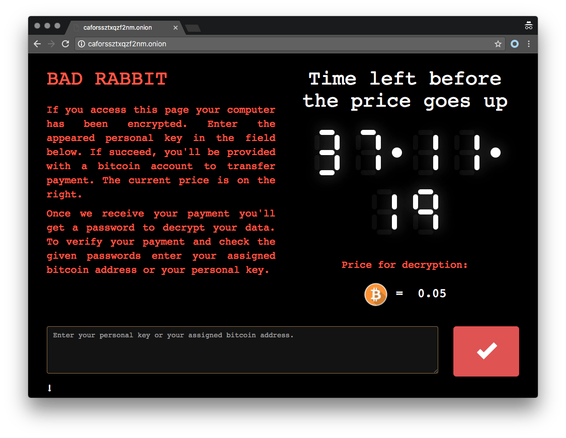 Il ransomware Bad Rabbit arriva dall'est Europa e si diffonde tramite una tecnica antiquata, molto usata in passato dai pirati informatici.