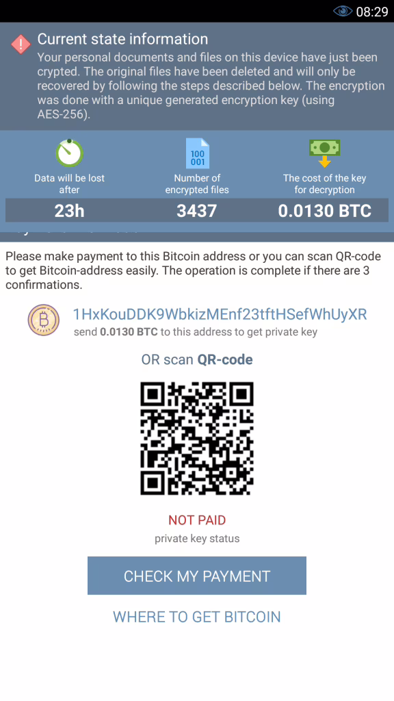 Un malware senza precedenti, il DoubleLocked, che è capace di bloccare i dispositivi e di cifrare i dati per poi chiedere un ricatto in Bitcoin.