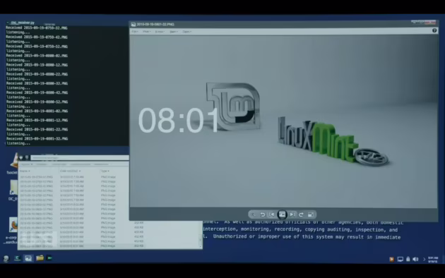 Gli screenshot del computer di Elliot ottenuti dagli attaccanti
