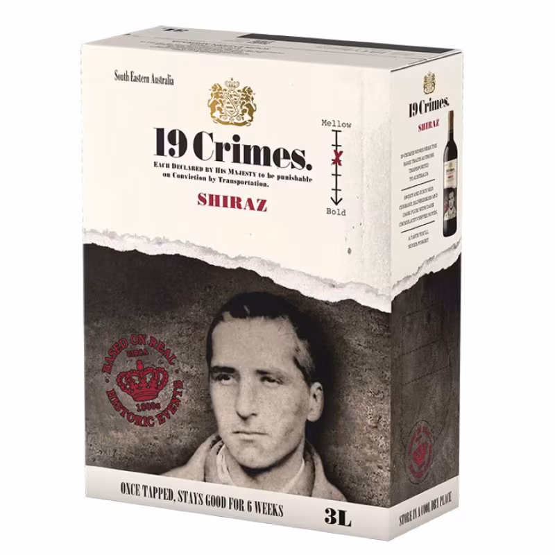 19 Crimes Shiraz 13% 3 l BIB