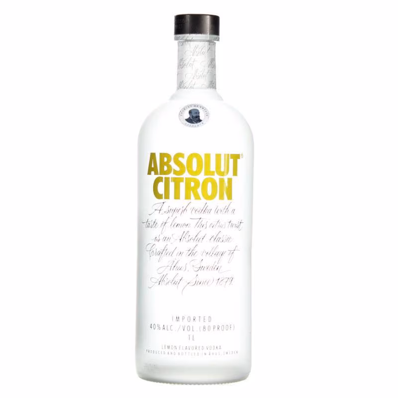 Absolut Citron Flavored Vodka 40% 1 l