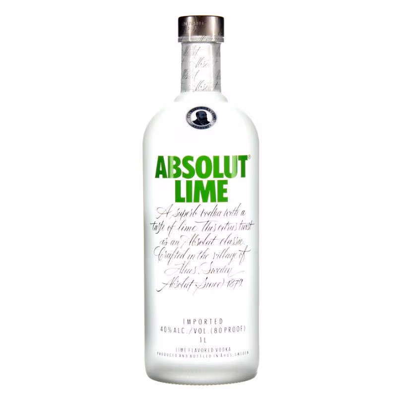 Absolut Lime Flavored Vodka 40% 1 l