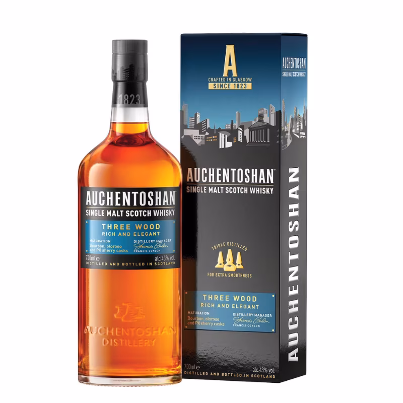 Auchentoshan Three Wood Single Malt Scotch Whisky 43% 0.7 l