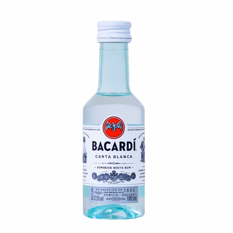 Bacardi Carta Blanca Rum 37.5% 0.05 l MINI