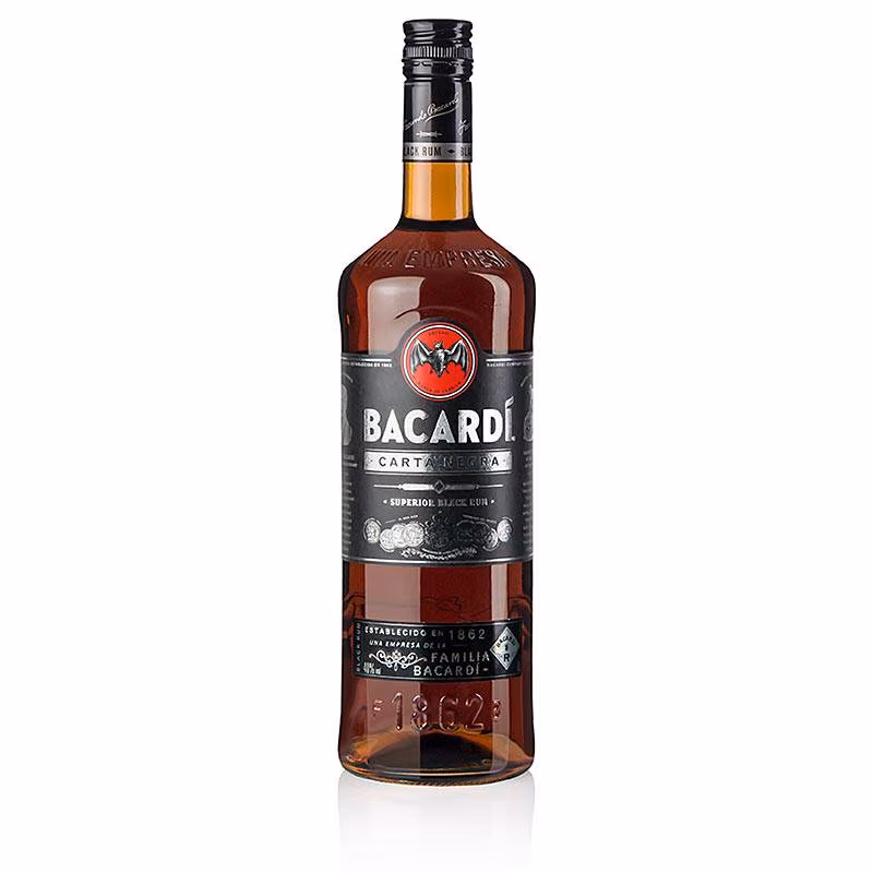 Bacardi Carta Negra Superior Black Rum 40% 1 l