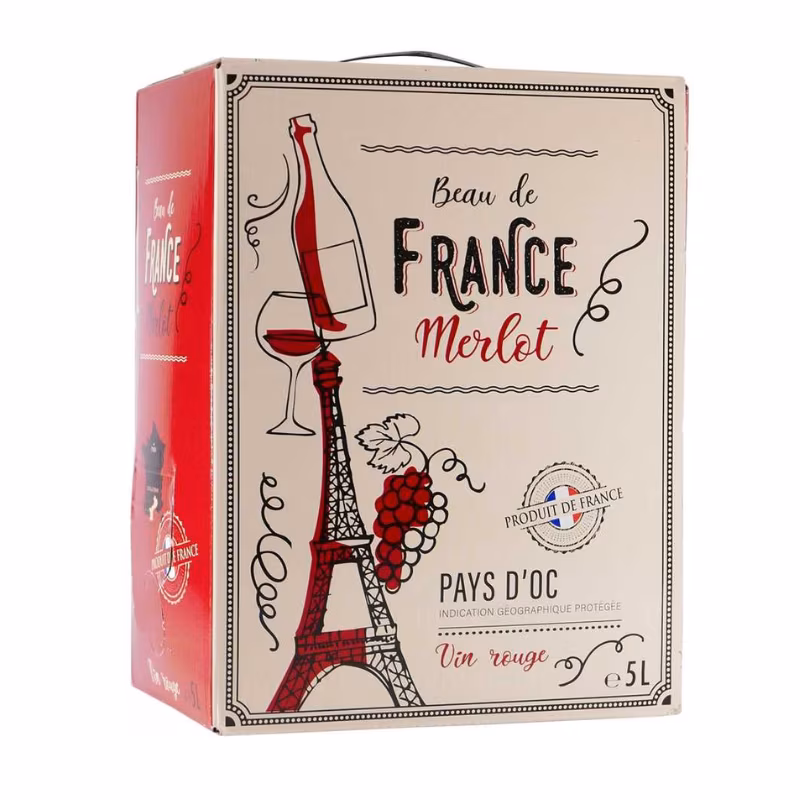 Beau de France Merlot Pays D’OC 13.5% 5 l BIB