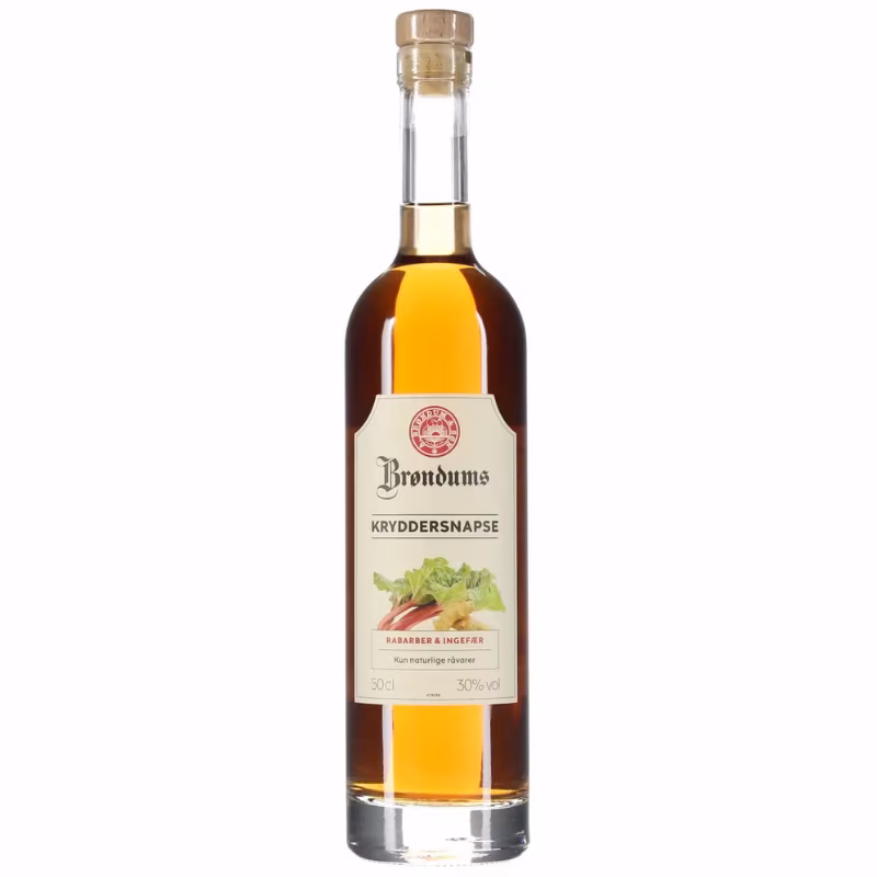 Brøndums Kryddersnaps Rabarber & Ingefær 30% 0.5 l
