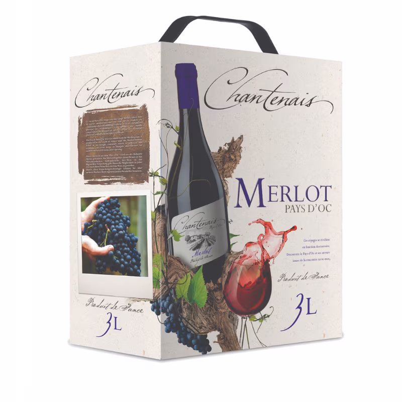 Chantenais Merlot Pays D’OC 13.5%  3 l BIB
