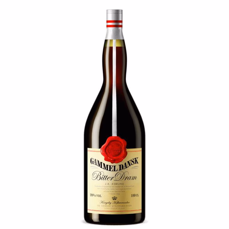 Gammel Dansk Bitter Dram 38% 1 l
