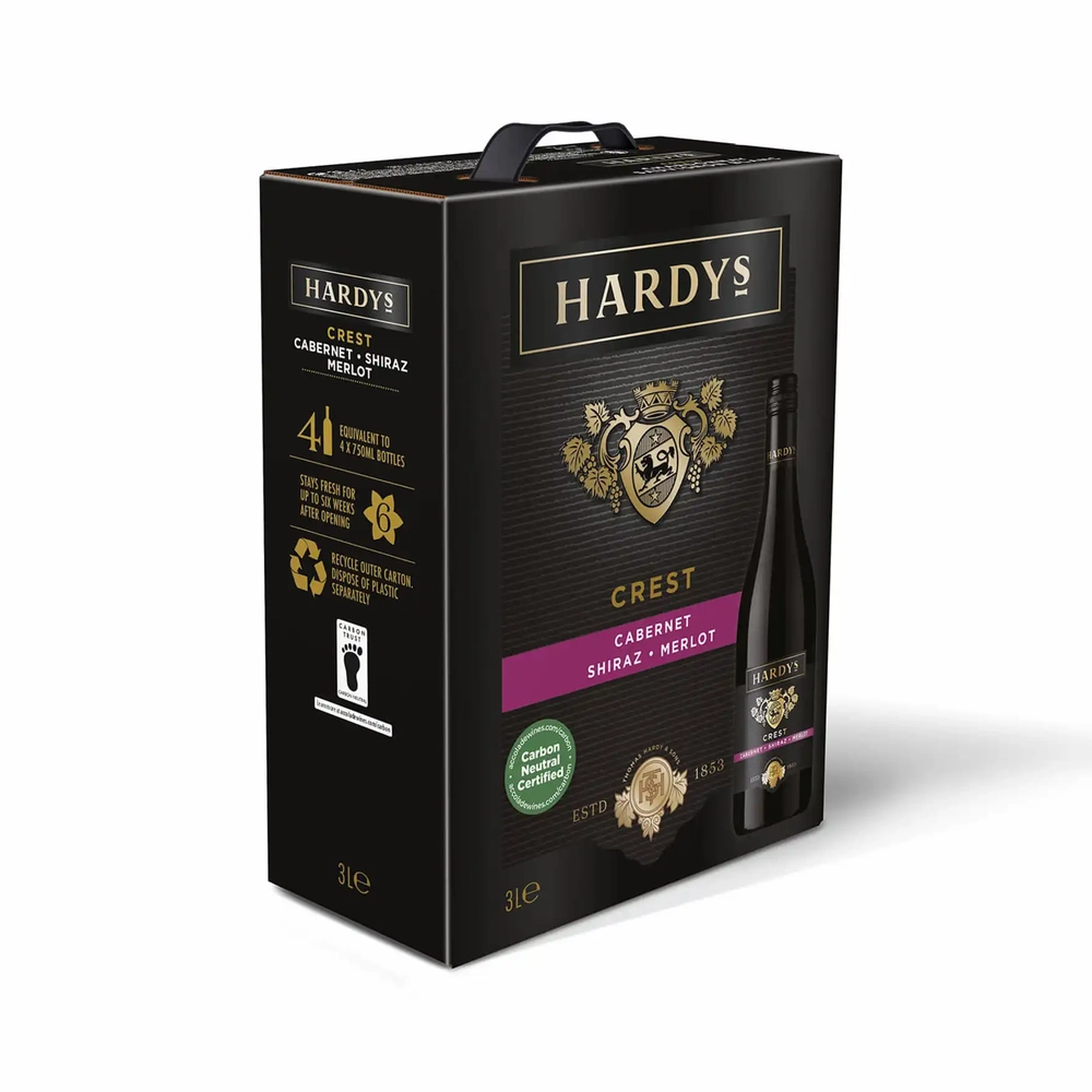 Hardy’s Crest Cabernet Shiraz Merlot 14% 3 l BIB