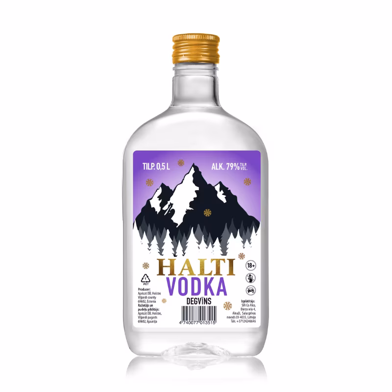 Halti Vodka Degvins 79% 0.5 l PET