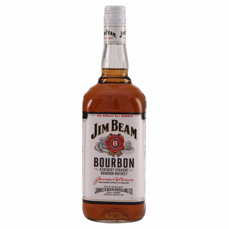 Jim Beam White Label Kentucky Straight Bourbon Whiskey 40% 1 l