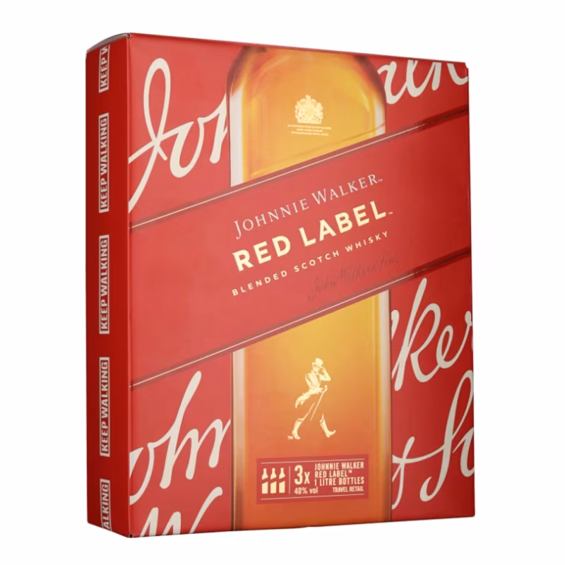 Johnnie Walker Red Label Whisky 40% 3×1 l
