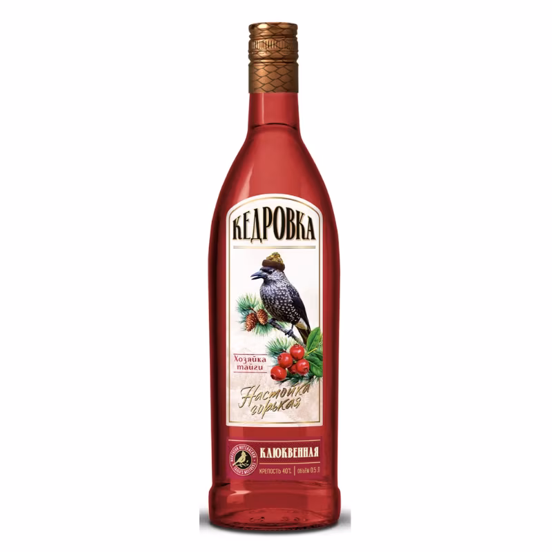 Kedrovka Klyukvennaya Vodka 40% 0.5 l
