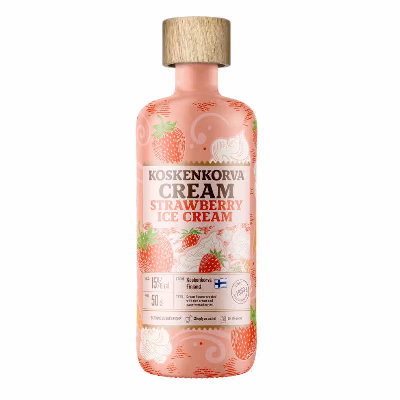 Koskenkorva Strawberry Ice Cream 15% 0.5 l