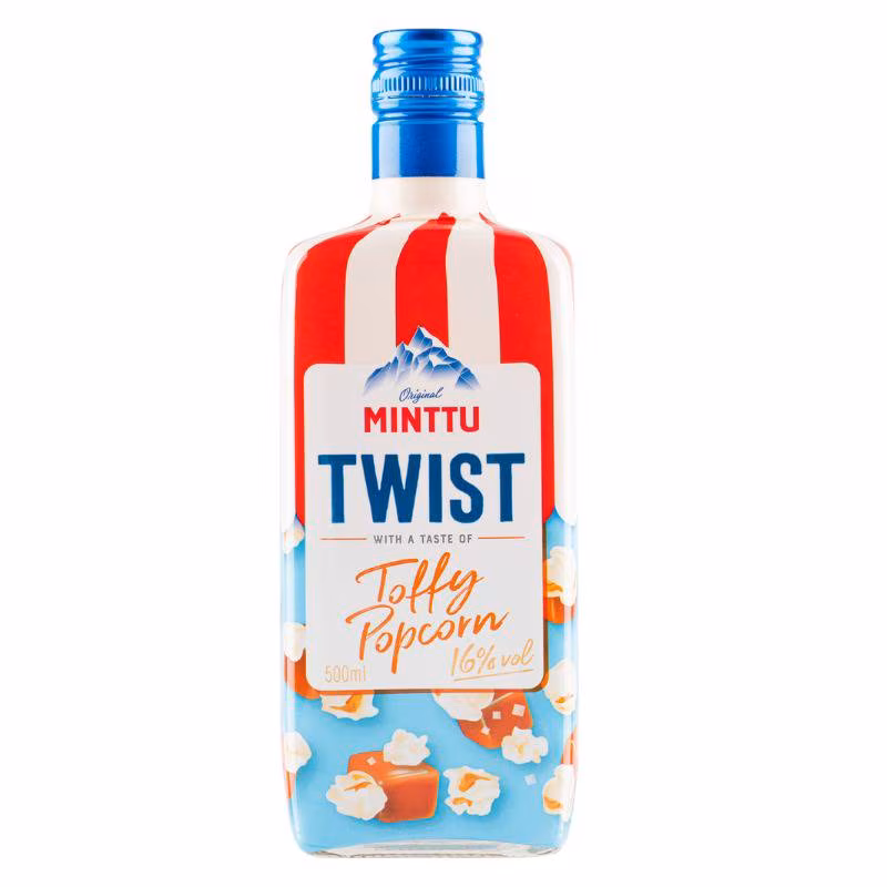 Minttu Twist Toffy Popcorn 16% 0.5 l