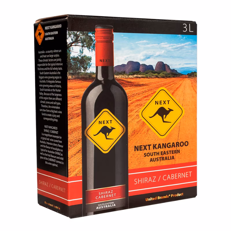 Next Kangaroo Shiraz Cabernet 13% 3 l BIB
