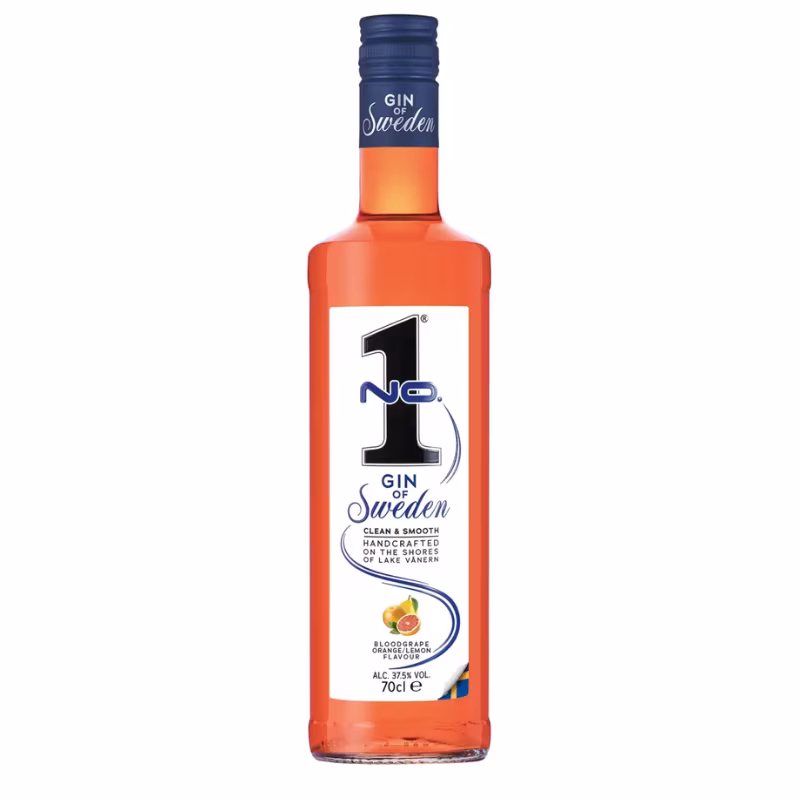 No.1 Dry Gin Bloodgrape Orange & Lemon Flavor 37.5% 0.7 l