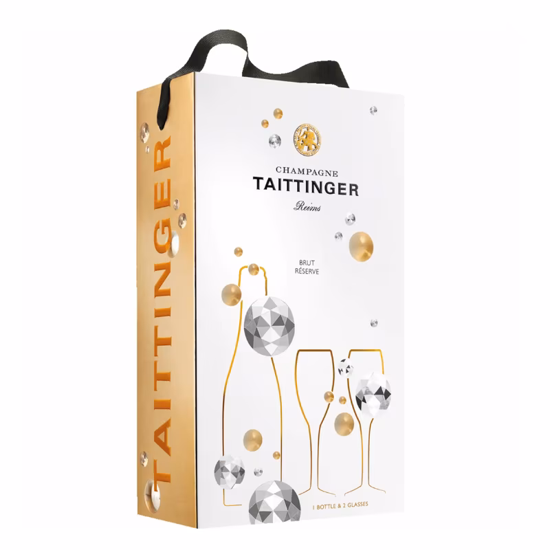 Taittinger Brut Reserve Giftpack 12.5% 0.75 l