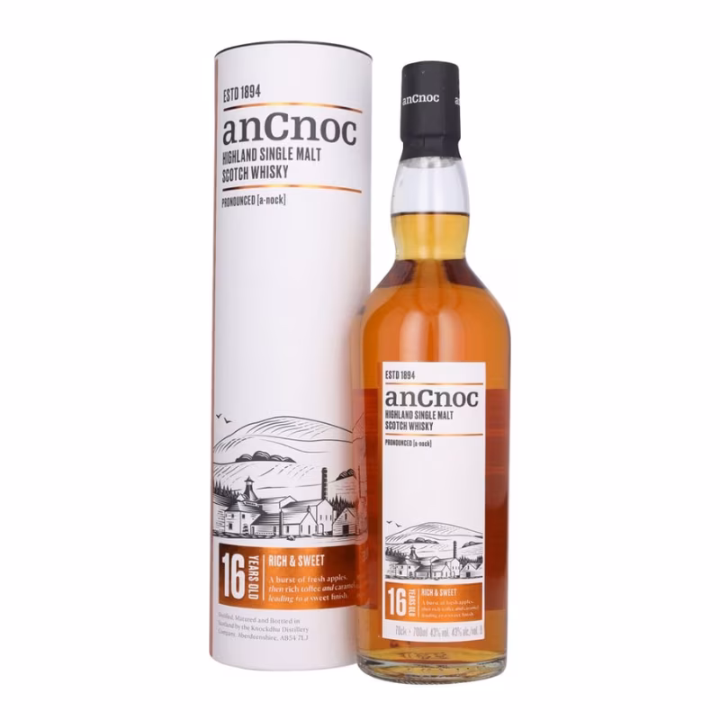 anCnoc 16 Years Old Highland Single Malt Scotch Whisky 43% 0.7 l