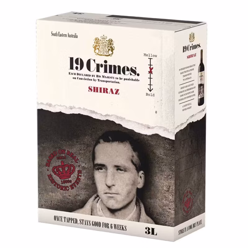 19 Crimes Shiraz 13% 3 l BIB