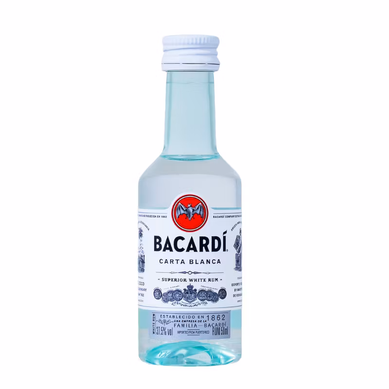 Bacardi Carta Blanca Rum 37.5% 0.05 l MINI