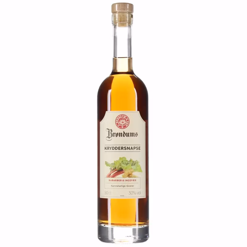 Brøndums Kryddersnaps Rabarber & Ingefær 30% 0.5 l