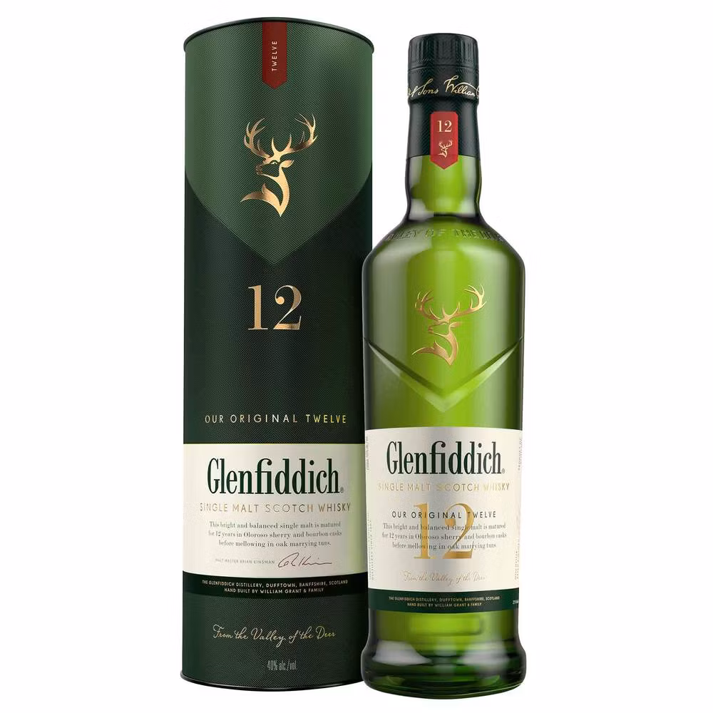 Glenfiddich Single Malt Scotch Whisky 12 YO 40% 1 l