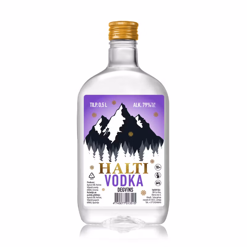 Halti Vodka Degvins 79% 0.5 l PET