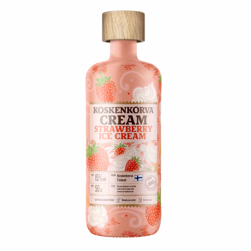 Koskenkorva Strawberry Ice Cream 15% 0.5 l