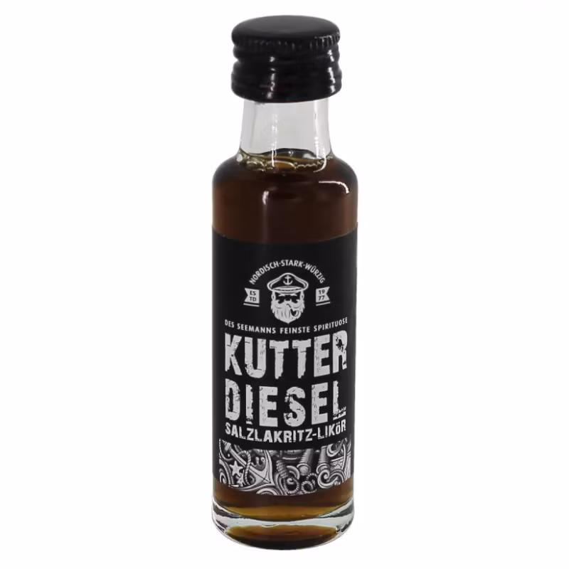 Kutterdiesel Salzlakritz Likör 20% 0.02 l MINI