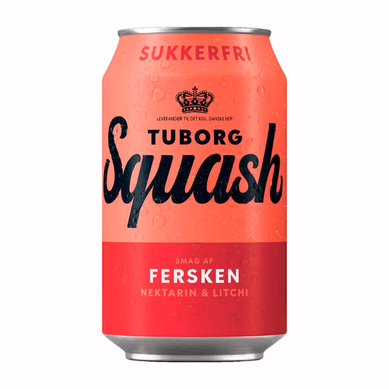 Tuborg Squash Peach Nectarine & Litchi Sugar Free 24×0.33 l
