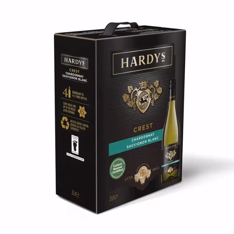 Hardy’s Crest Chardonnay  Sauvignon Blanc 12.5%  3 l BIB