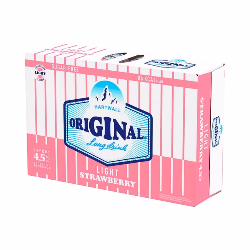 Hartwall LIGHT STRAWBERRY Original Long Drink 4.5% 24×0.33 l