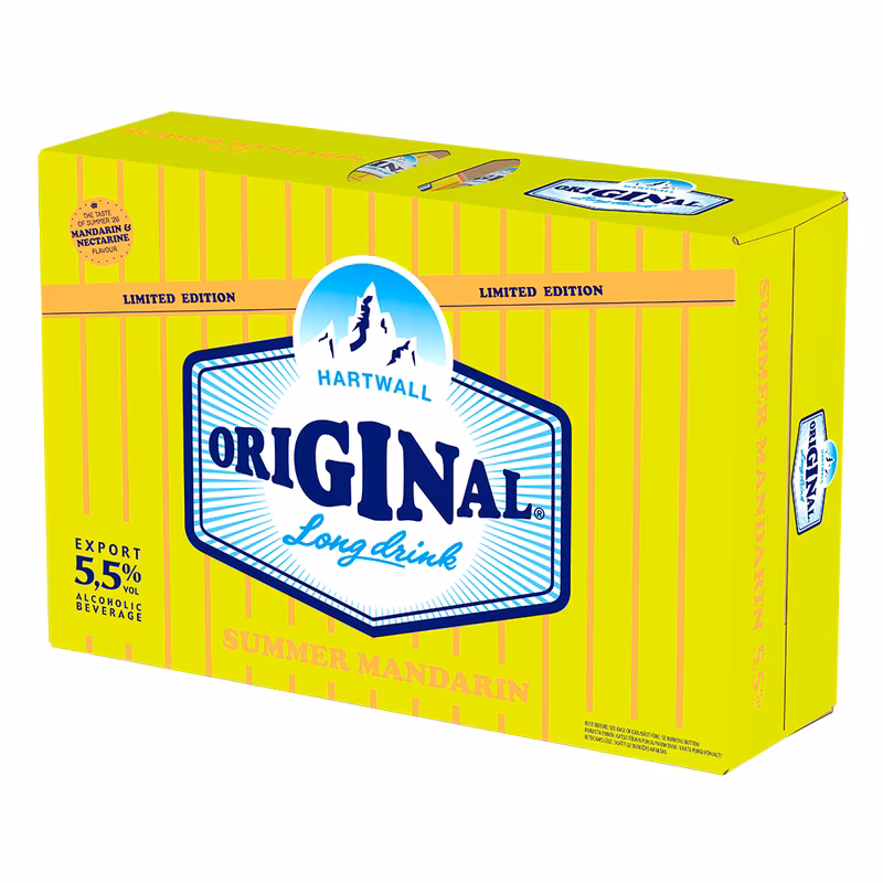 Hartwall SUMMER MANDARIN Original Long Drink 5.5% 24×0.33 l