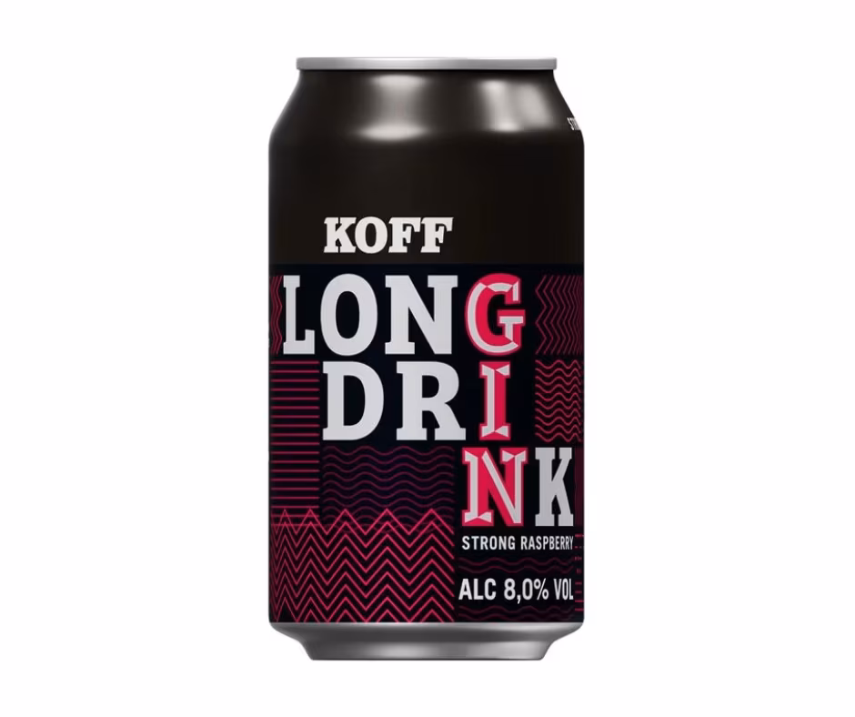 Koff STRONG RASPBERRY Long Drink 8% 24×0.33 l