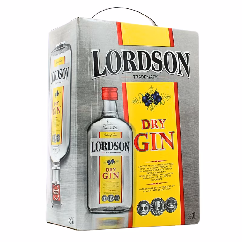 Lordson Dry Gin 37.5% 3 l BIB