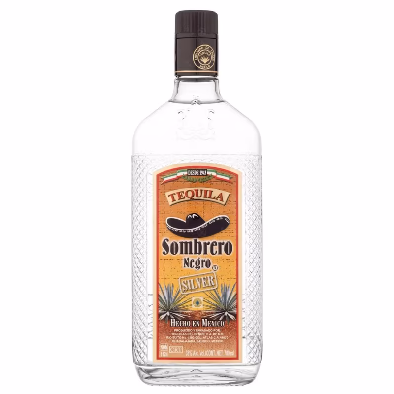 Tequila Sombrero Negro Silver 38% 0.7 l