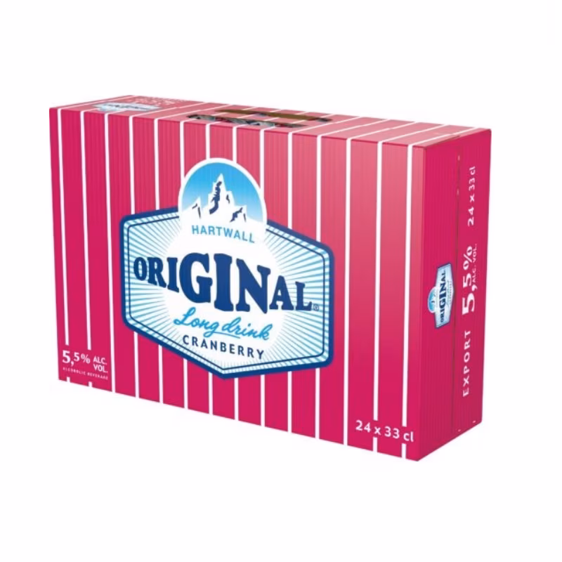 Hartwall CRANBERRY Original Long Drink 5.5% 24×0.33 l