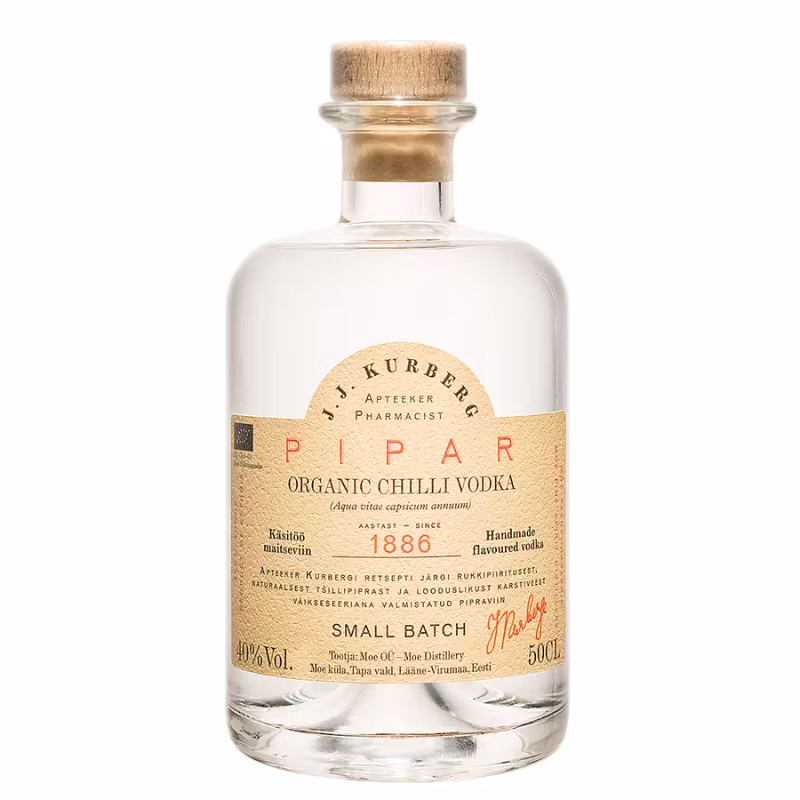 J.J. Kurberg Pipar Organic Chilli Vodka 40% 0.5 l