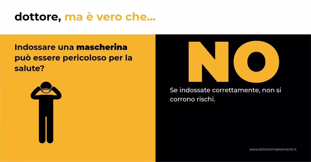 NO, la mascherina NON è pericolosa. Ecco i perché