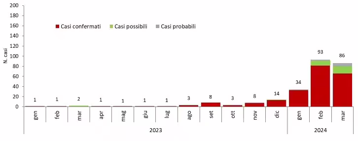 morbillo in Italia