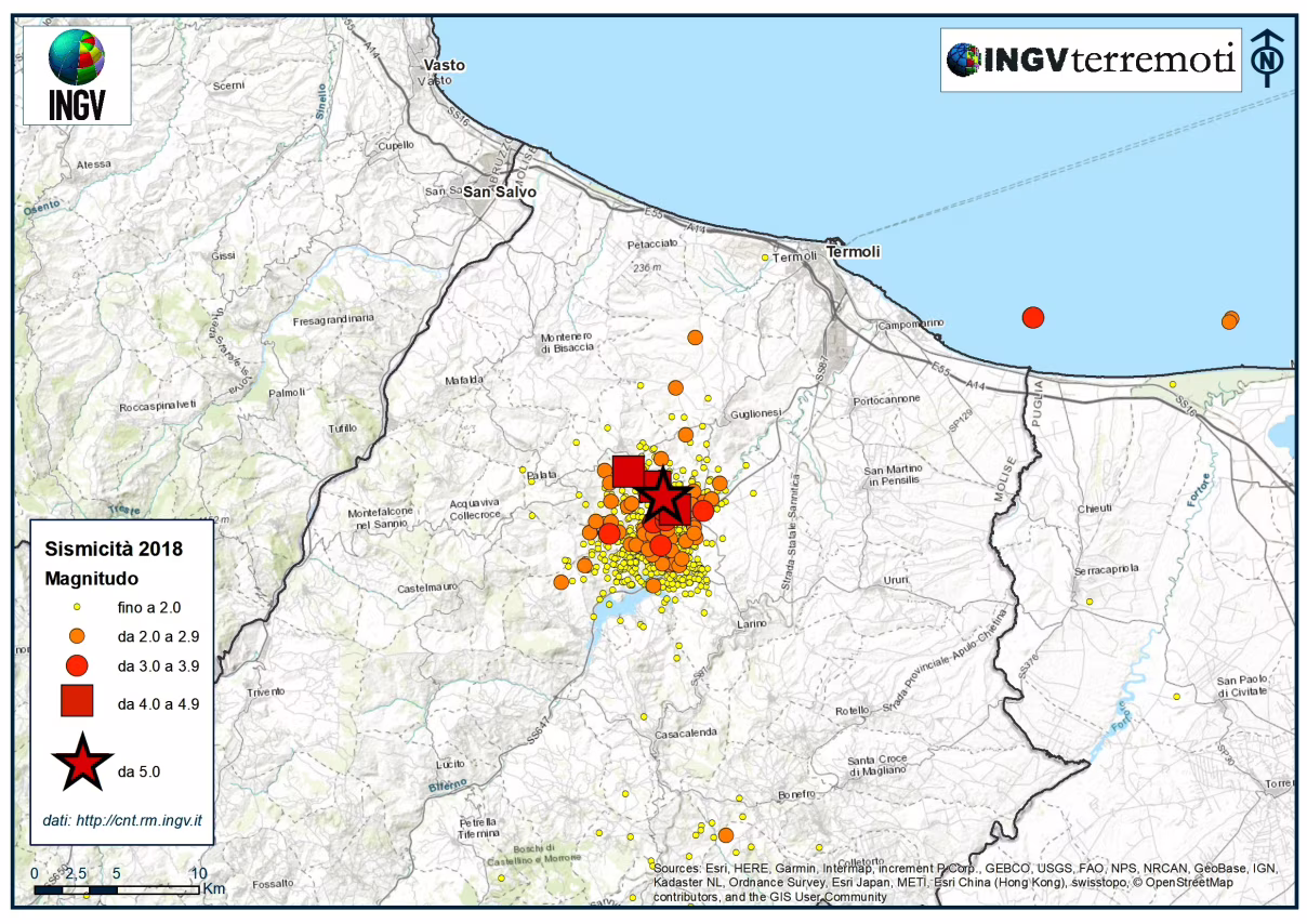Nel 2018 in Italia ci sono stati 23.180 terremoti