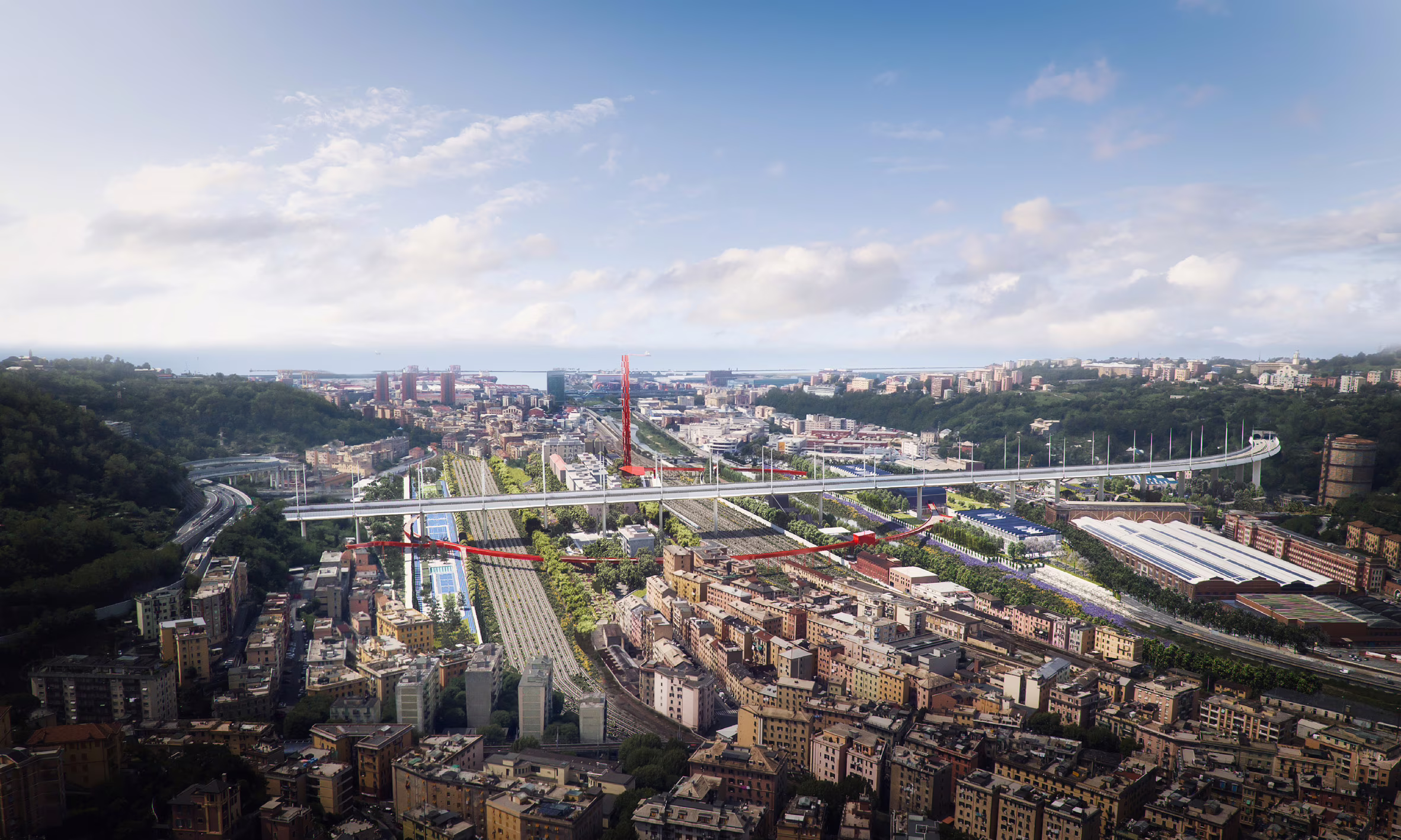 Il Parco del Polcevera, il progetto di Boeri per il parco sotto il ponte di Genova